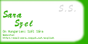 sara szel business card