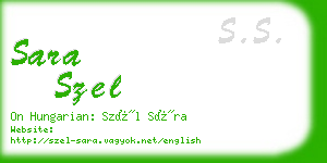 sara szel business card